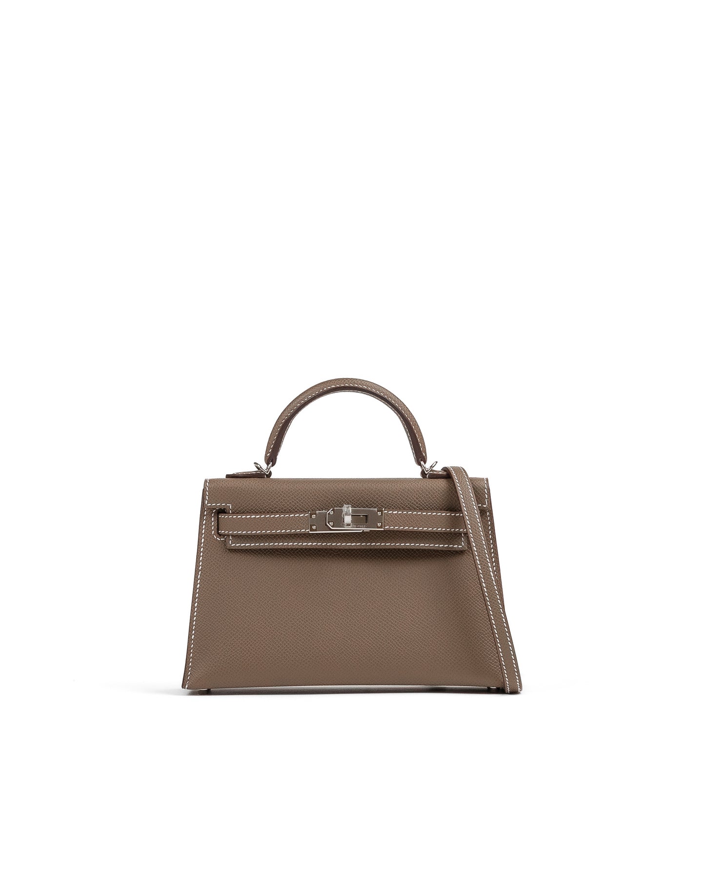 Kelly 20 Sellier in Etoupe Epsom Leather with Palladium Hardware
