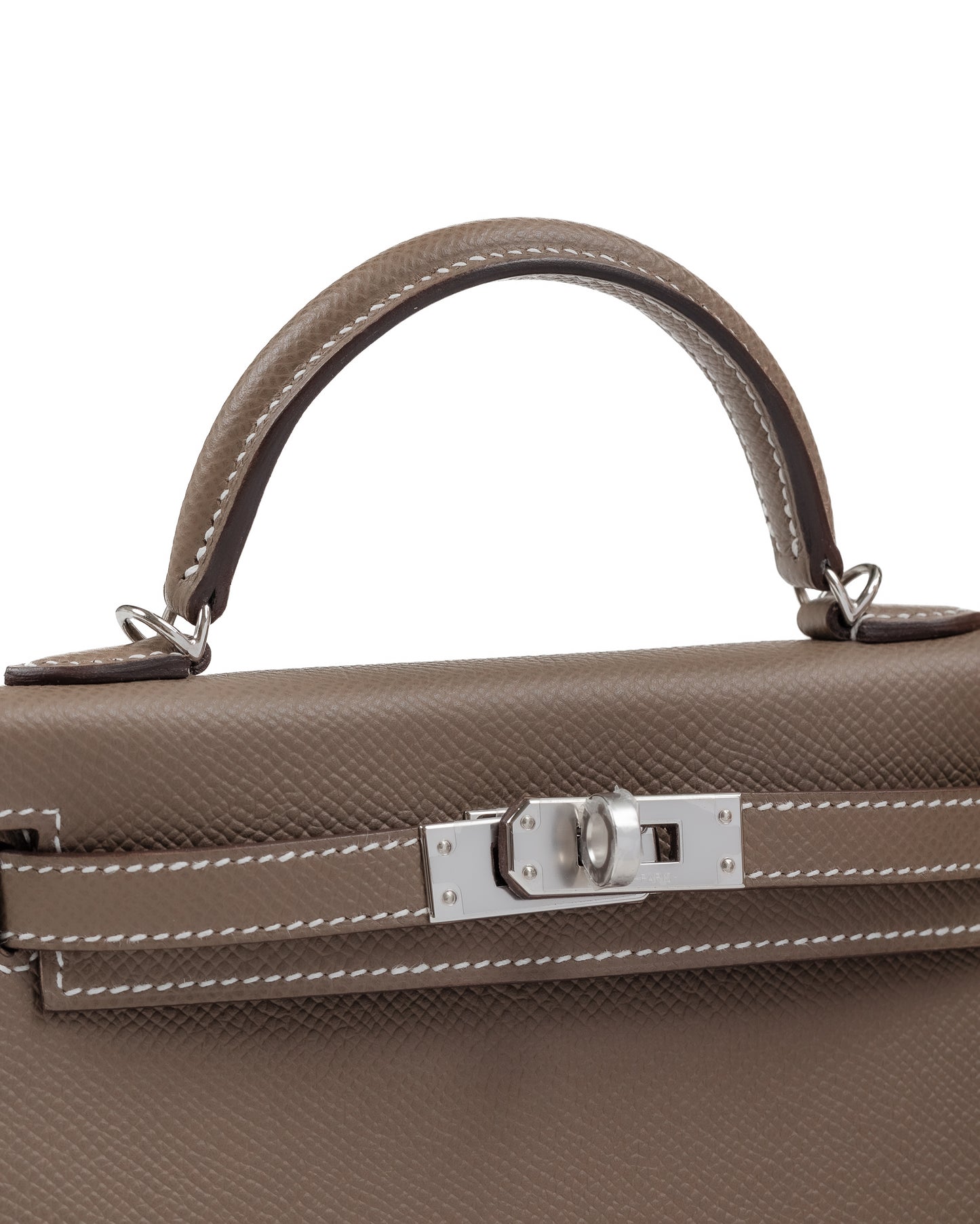Kelly 20 Sellier in Etoupe Epsom Leather with Palladium Hardware