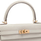 Kelly 25 Sellier Craie in Epsom leather with Gold Hardware