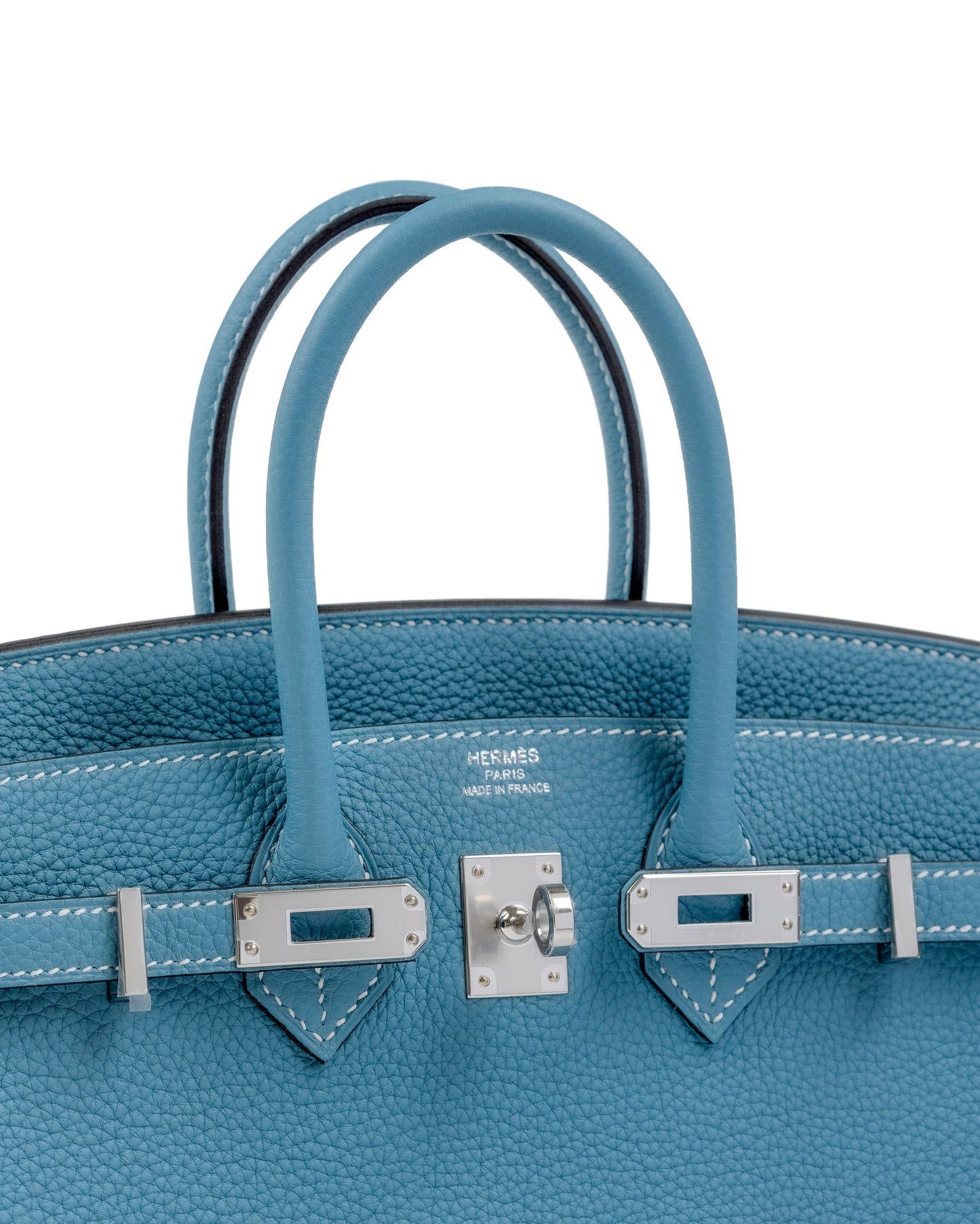 Birkin 25 Blue Jean in Togo Leather with Palladium Hardware