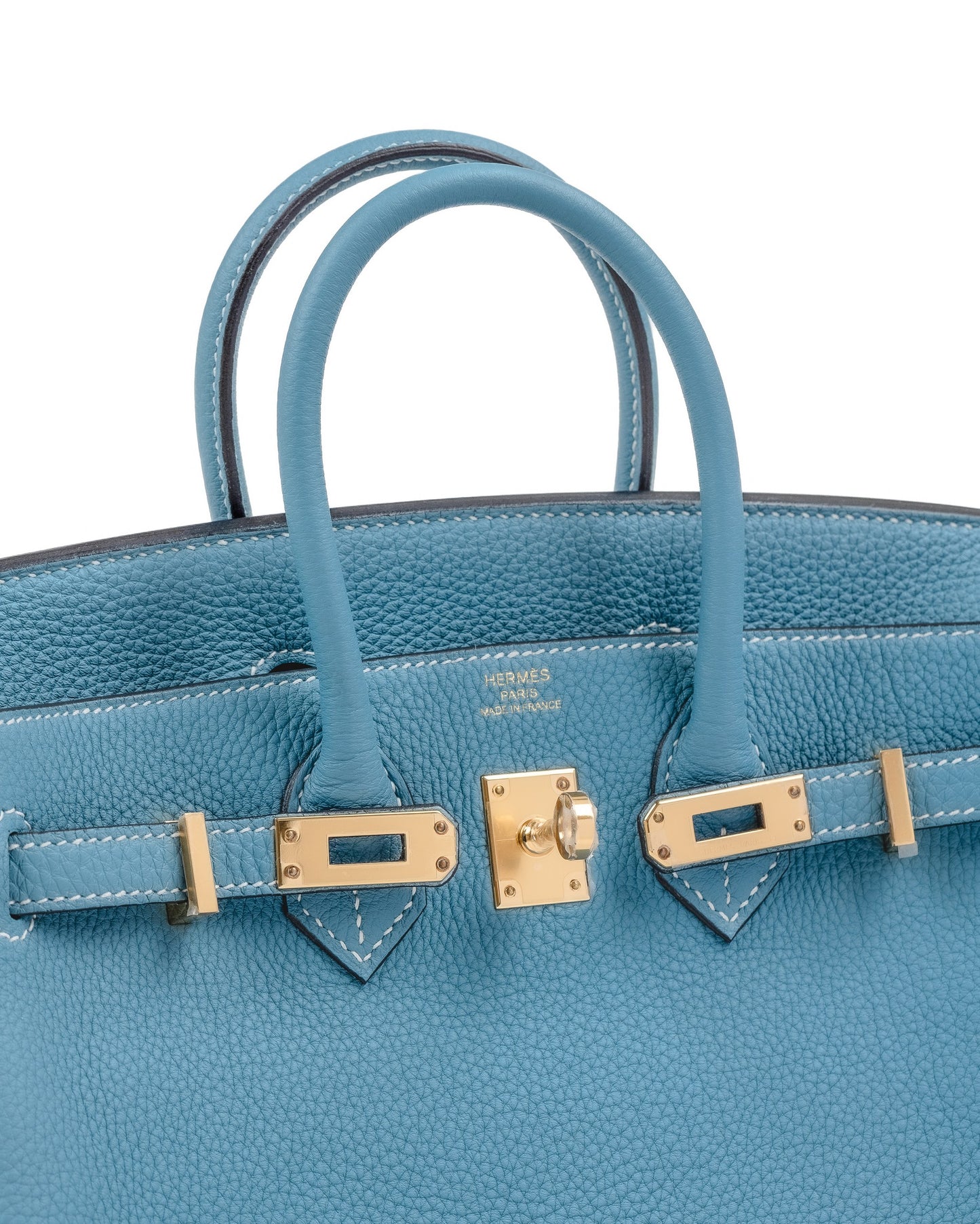 Birkin 25 Blue Jean in Togo Leather with Gold Hardware