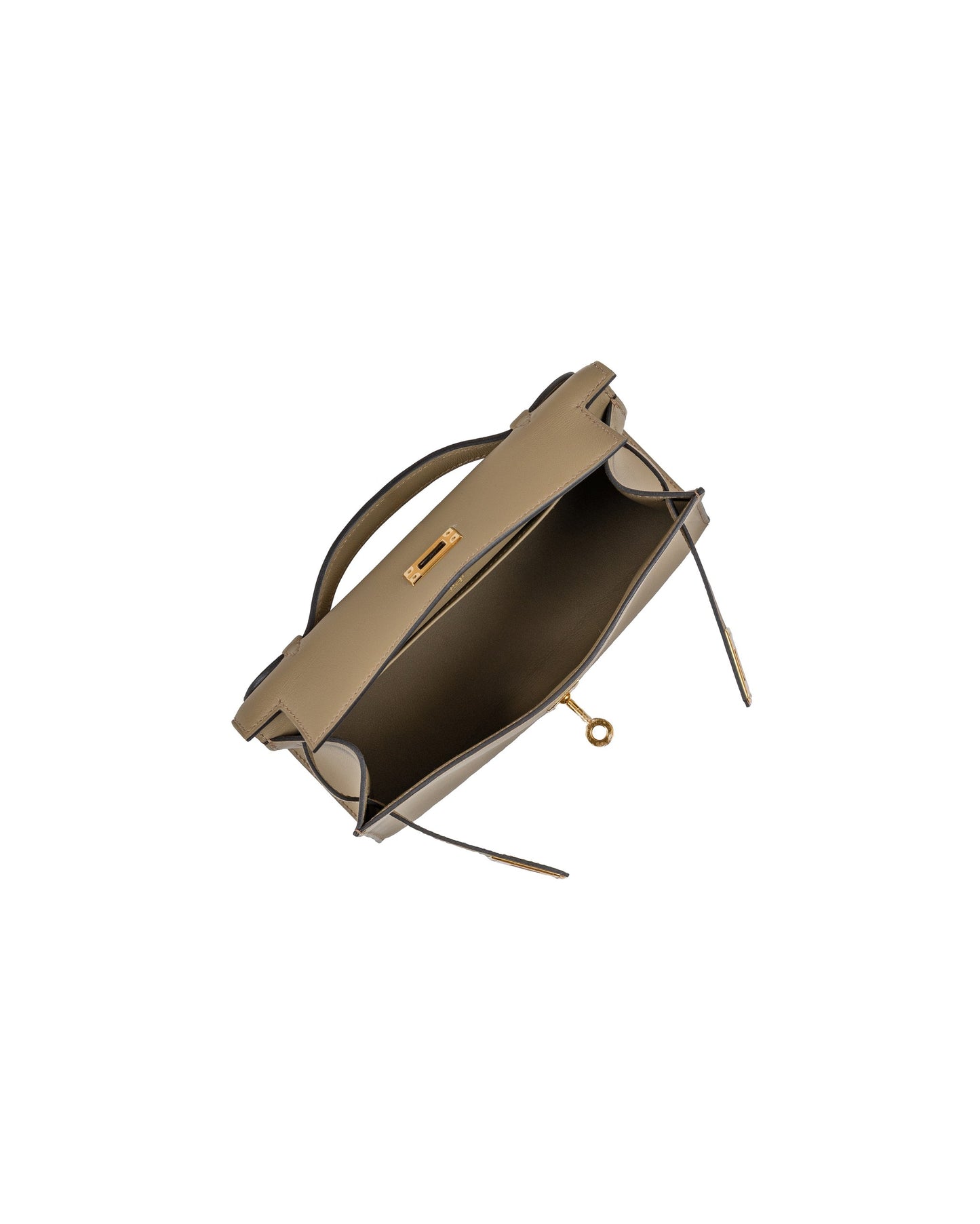 Kelly Pochette in Beige Marfa Swift Leather with Gold Hardware