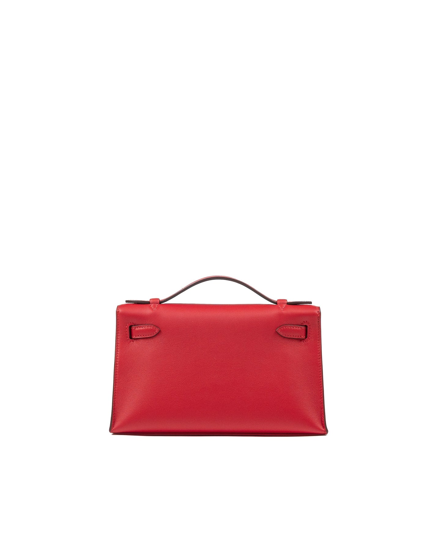 Kelly Pochette Rouge Radieux in Swift Leather with Gold Hardware