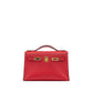 Kelly Pochette Rouge Radieux in Swift Leather with Gold Hardware