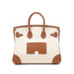 Birkin 25 Cargo in Ecru/Beige Toile H and Gold Swift with Palladium Hardware