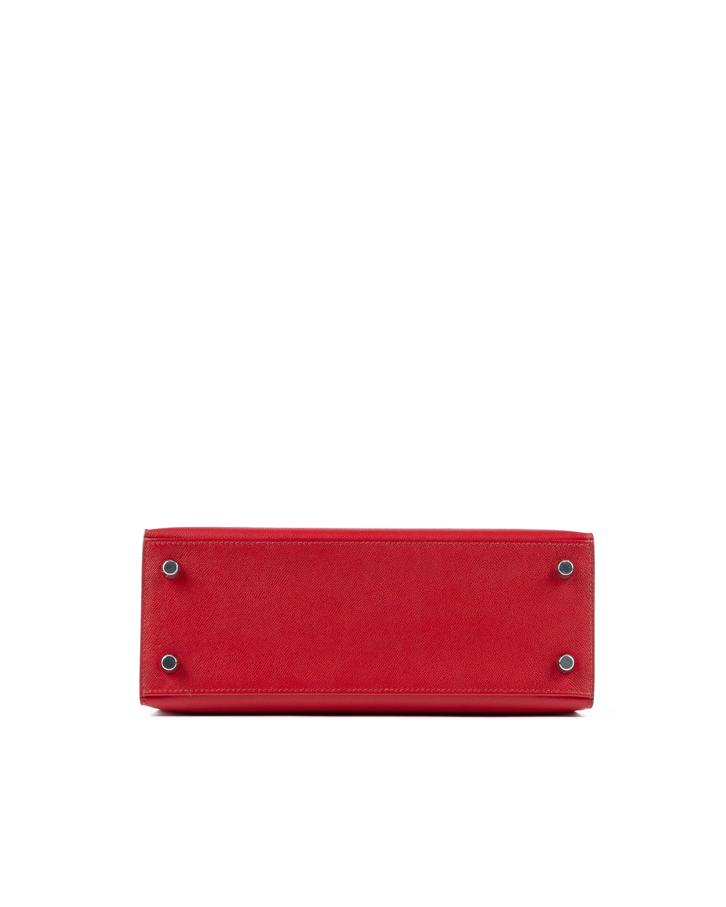 Kelly 25 Sellier in Rouge Piment/Rose Shocking Madame Veau Leather with Palladium Hardware