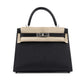 Kelly 28 Black in Epsom Leather with Palladium Hardware