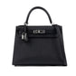 Kelly 28 Black in Epsom Leather with Palladium Hardware