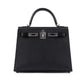 Kelly 28 Black in Epsom Leather with Palladium Hardware