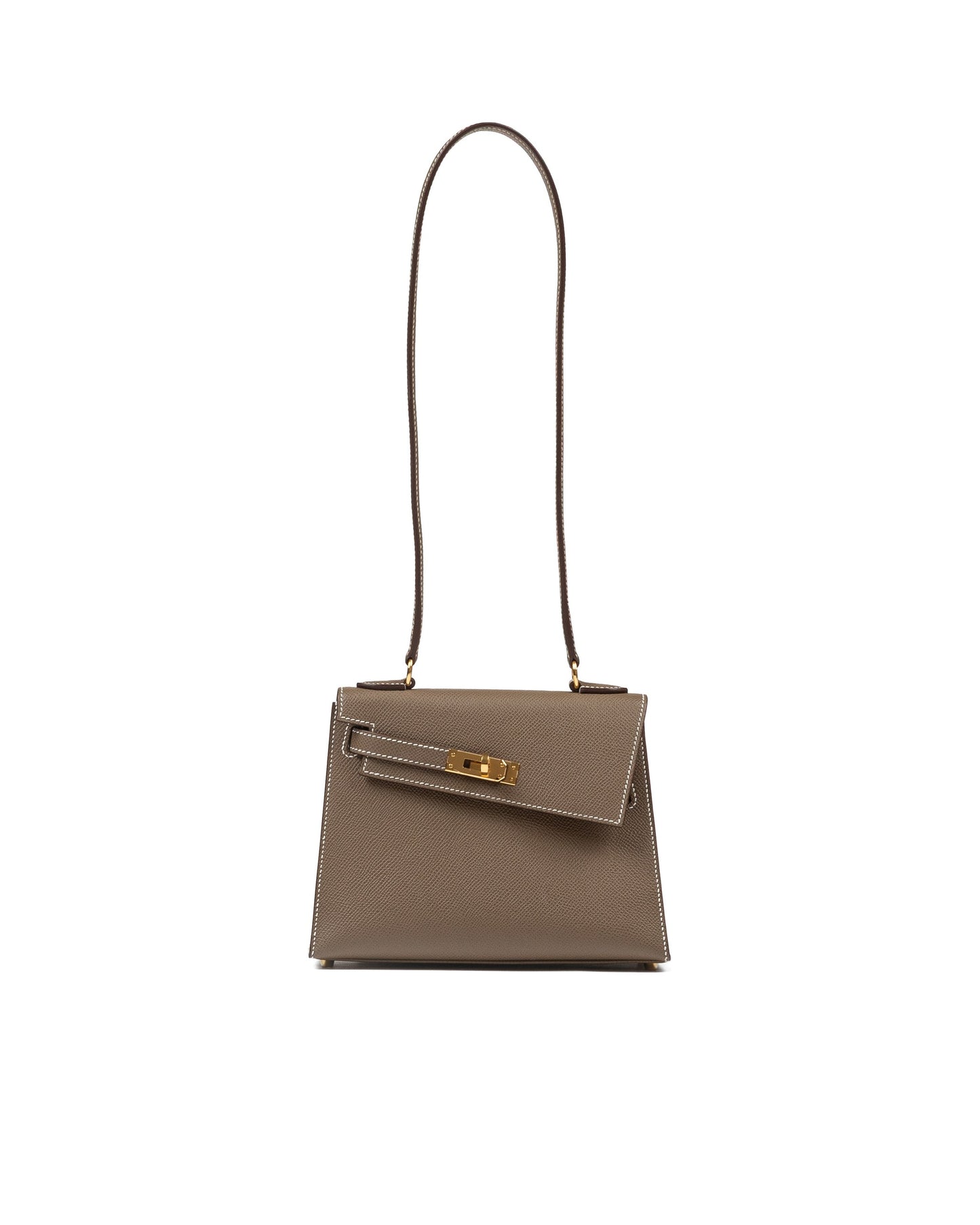 Kelly Desordre Etoupe in Epsom Leather with Gold Hardware