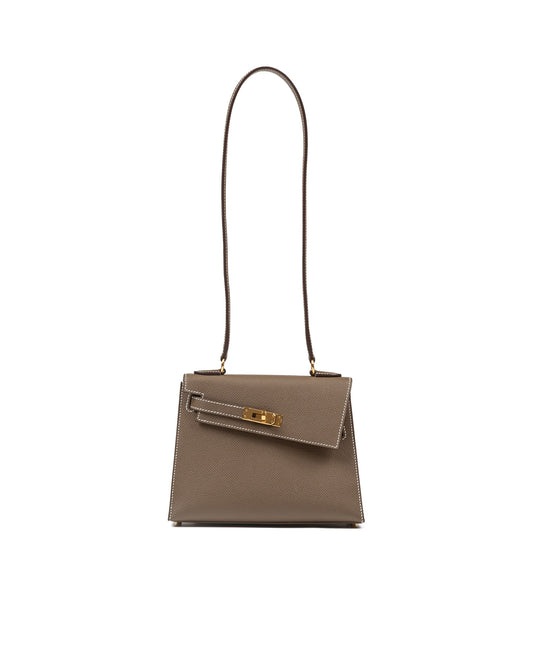 Kelly Desordre Etoupe in Epsom Leather with Gold Hardware