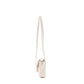 Chanel Clutch White Leather Strap in Grained Shiny Calfskin and Gold Tone Metal