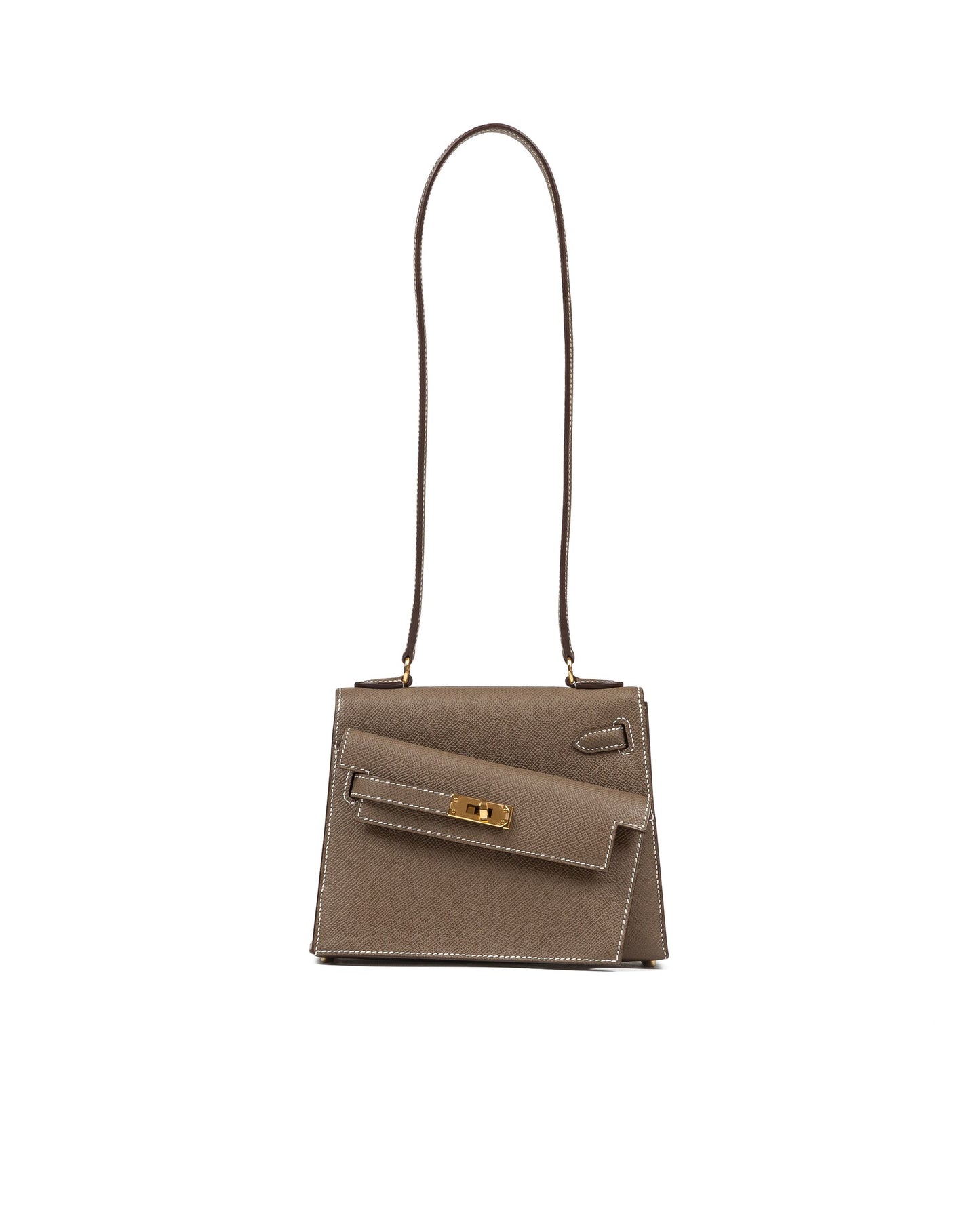 Kelly Desordre Etoupe in Epsom Leather with Gold Hardware