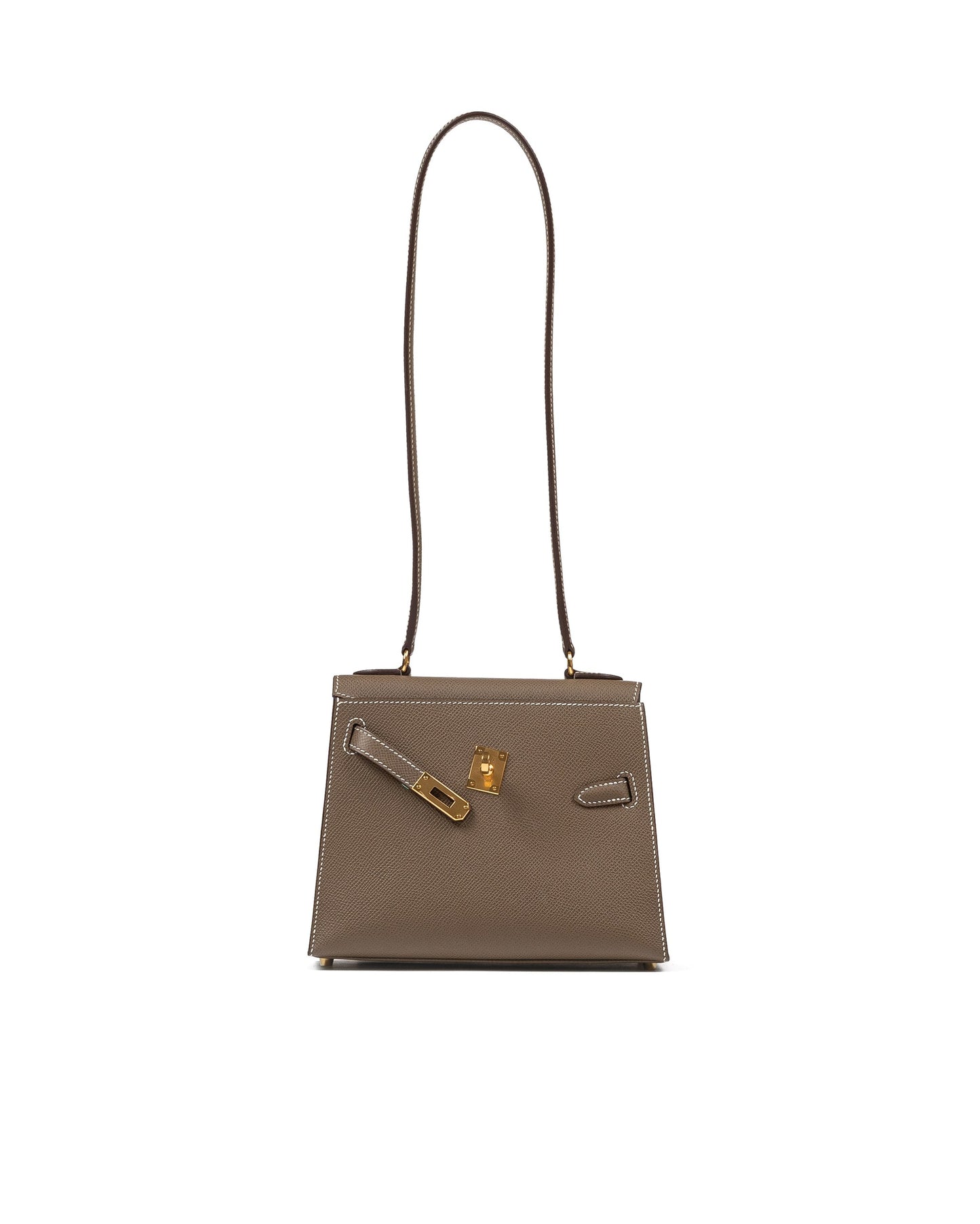 Kelly Desordre Etoupe in Epsom Leather with Gold Hardware