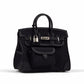 Birkin 25 Cargo in Black Canvas, Bleu Marine Swift Leather & Palladium Hardware