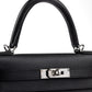 Kelly 28 Black in Epsom Leather with Palladium Hardware