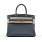 Birkin 30 HSS Gris Misty in Togo Leather Jaune De Naples Interior with Permabrass Hardware