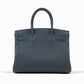 Birkin 30 HSS Gris Misty in Togo Leather Jaune De Naples Interior with Permabrass Hardware