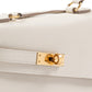 Kelly Desordre Craie in Epsom Leather with Gold Hardware