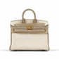 Birkin 25 HSS Craie/Gris Tourterelle in Togo Leather with Brushed Gold Hardware