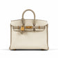Birkin 25 HSS Craie/Gris Tourterelle in Togo Leather with Brushed Gold Hardware