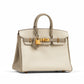 Birkin 25 HSS Craie/Gris Tourterelle in Togo Leather with Brushed Gold Hardware