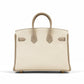 Birkin 25 HSS Craie/Gris Tourterelle in Togo Leather with Brushed Gold Hardware