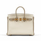 Birkin 25 HSS Craie/Gris Tourterelle in Togo Leather with Brushed Gold Hardware