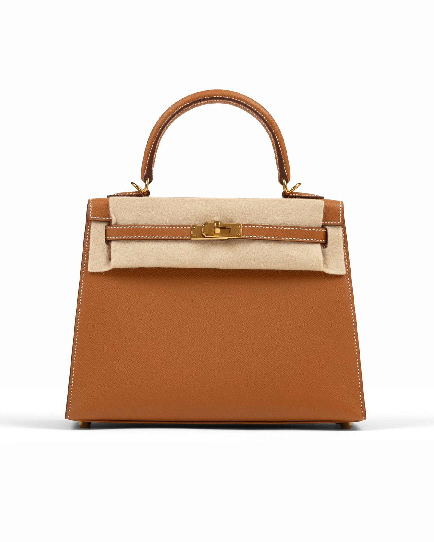 Kelly 25 Gold in Epsom Leather with Gold Hardware