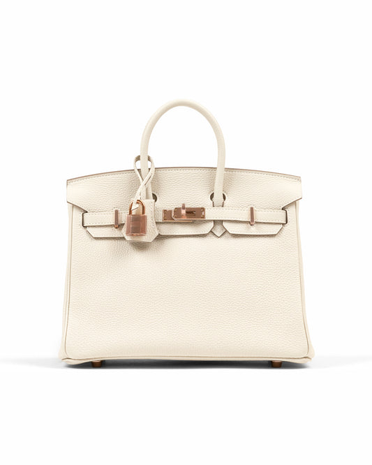 Birkin 25 Craie Togo with Rose Gold Hardware