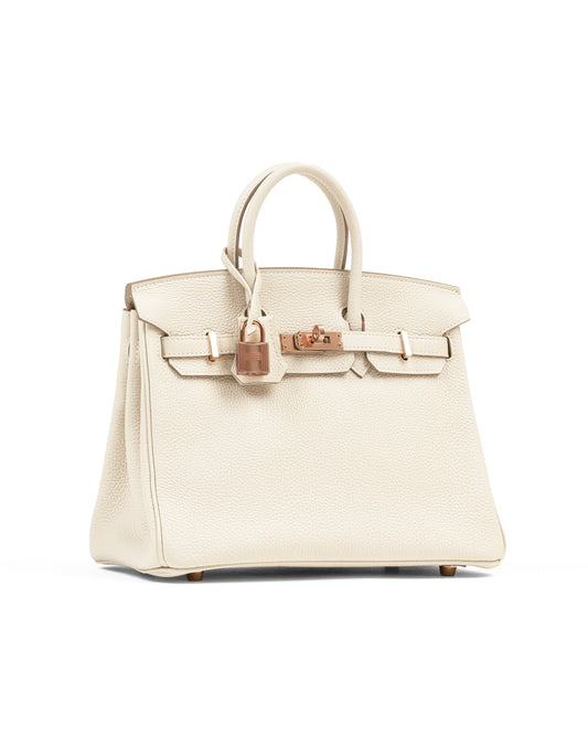 Birkin 25 Craie Togo with Rose Gold Hardware