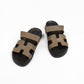 Chypre Sandals Etoupe in Epsom Leather Femme