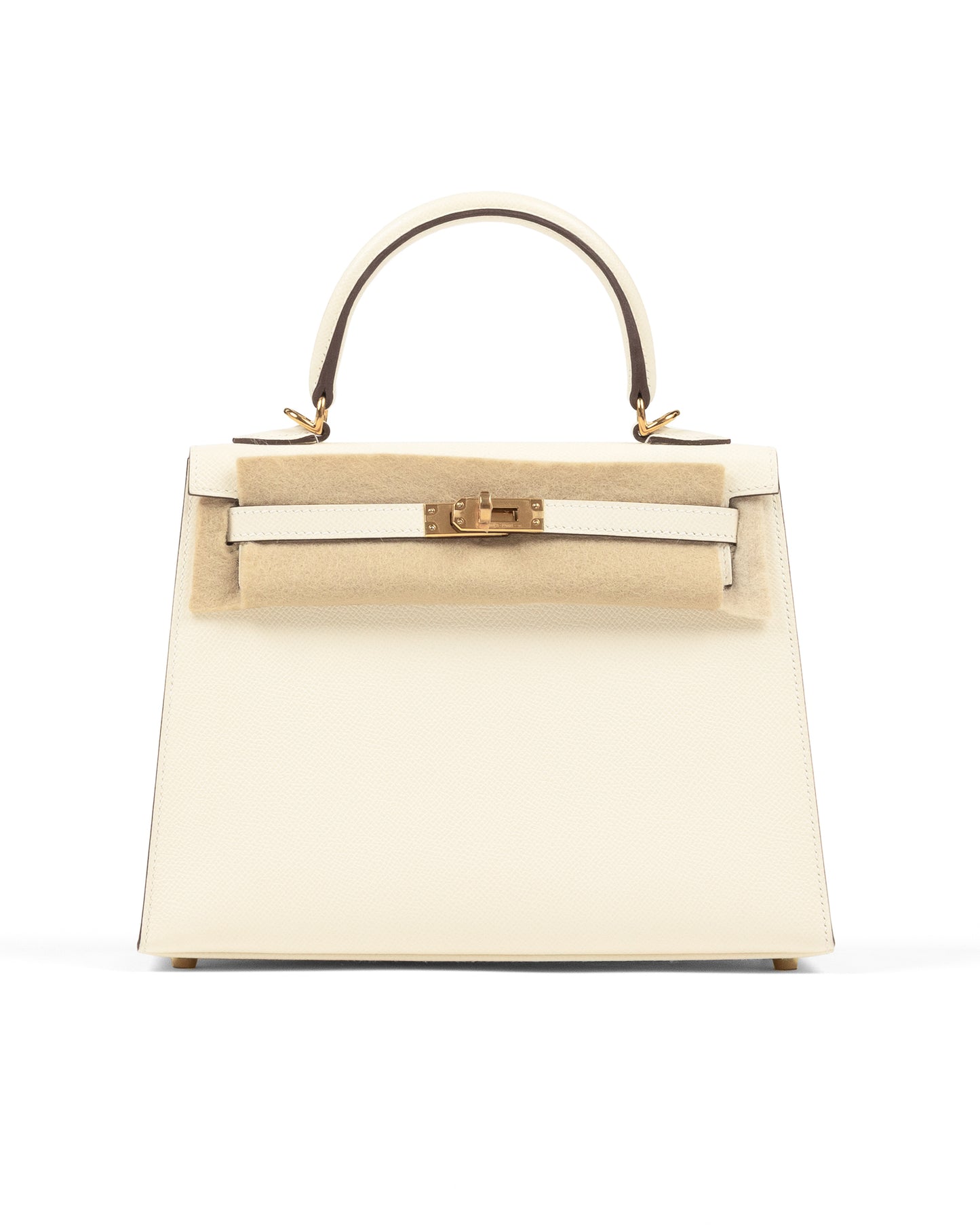 Kelly 25cm Nata Epsom Leather with Gold Hardware