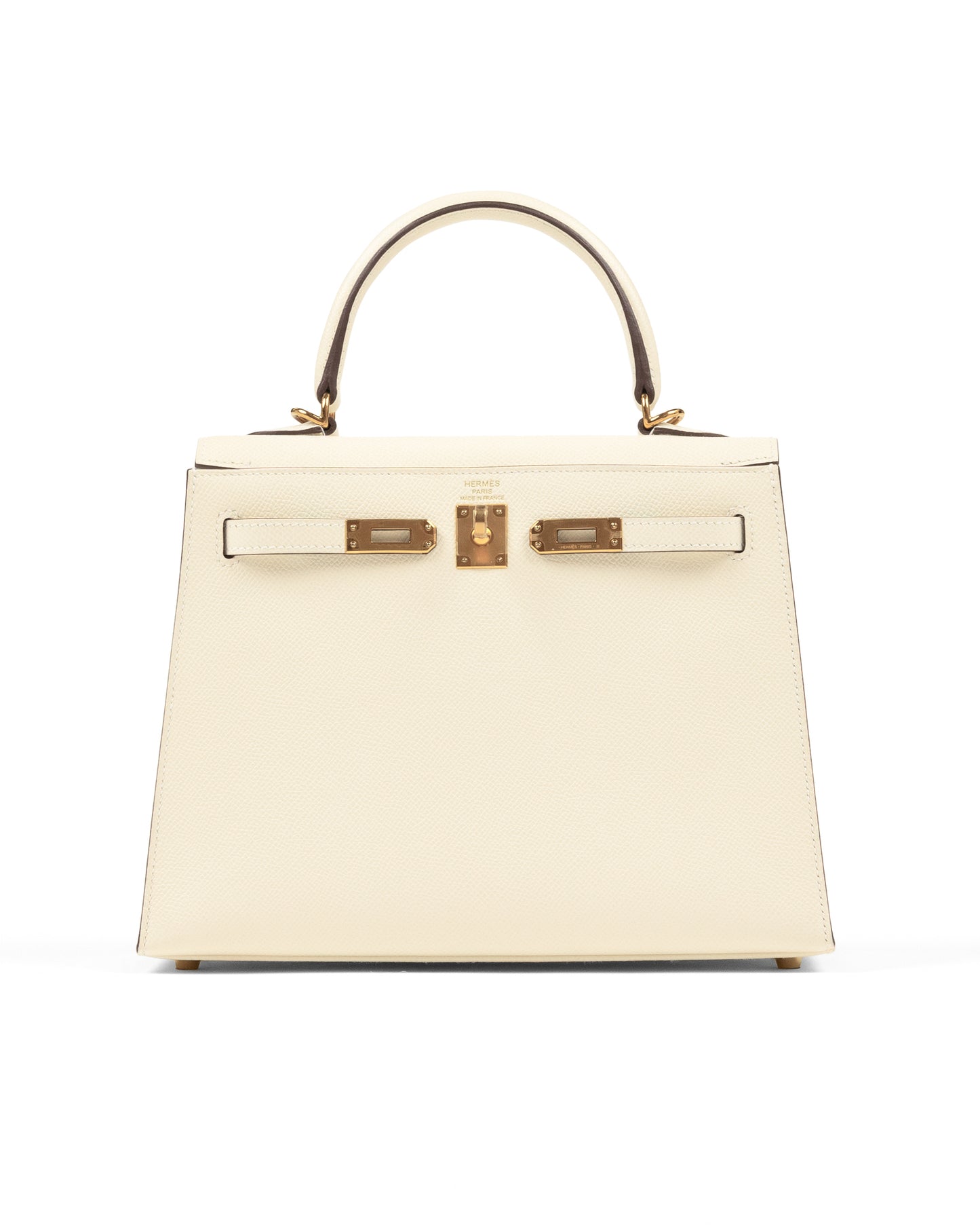 Kelly 25cm Nata Epsom Leather with Gold Hardware