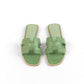 Oran Sandal Very Jade in Lizard Leather