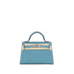 Hermès Mini Kelly 20 in Bleu Jean Epsom Leather with Palladium Hardware