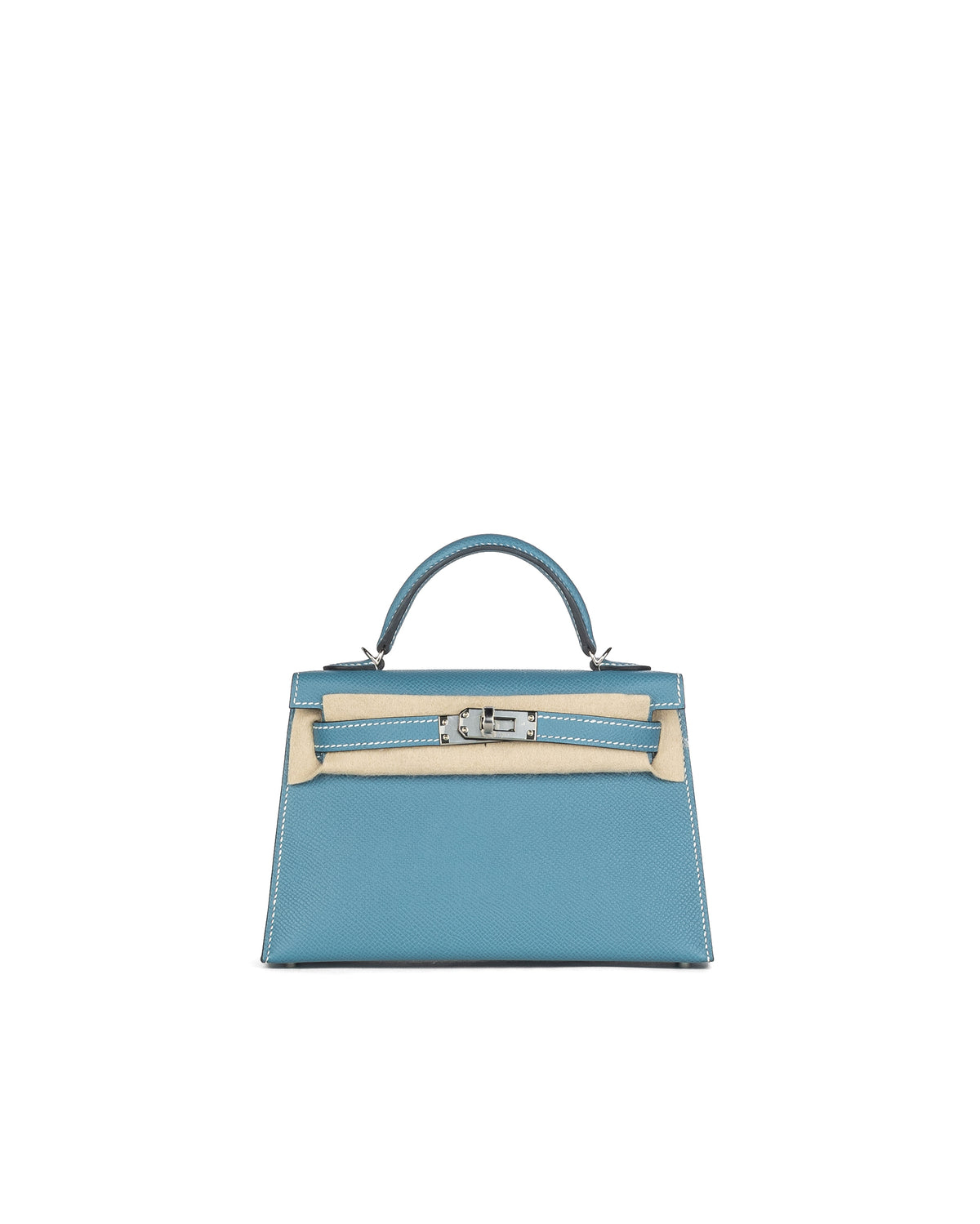 Hermès Mini Kelly 20 in Bleu Jean Epsom Leather with Palladium Hardware