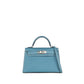 Hermès Mini Kelly 20 in Bleu Jean Epsom Leather with Palladium Hardware