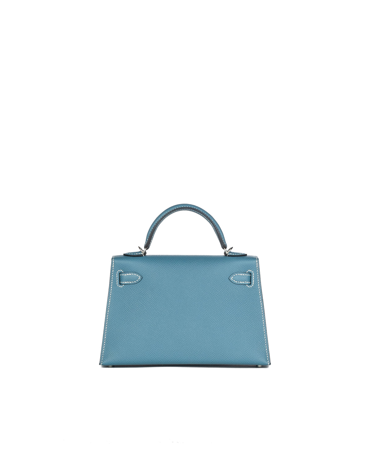 Hermès Mini Kelly 20 in Bleu Jean Epsom Leather with Palladium Hardware