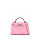 Kelly 20 Bubblegum in Ostrich Leather with Palladium Hardware