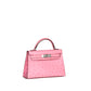 Kelly 20 Bubblegum in Ostrich Leather with Palladium Hardware