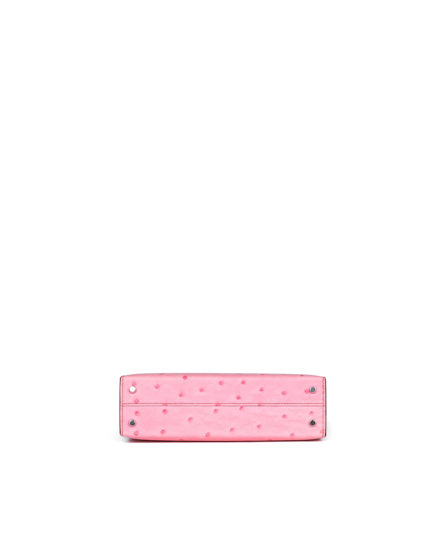 Kelly 20 Bubblegum in Ostrich Leather with Palladium Hardware