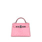 Kelly 20 Bubblegum in Ostrich Leather with Palladium Hardware