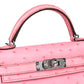 Kelly 20 Bubblegum in Ostrich Leather with Palladium Hardware