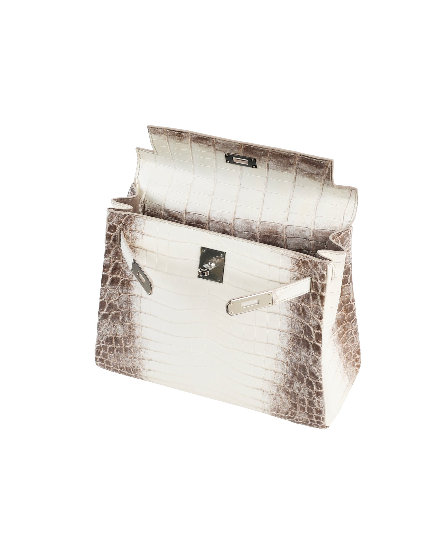 Kelly 28CM Himalayan Crocodile Palladium Hardware