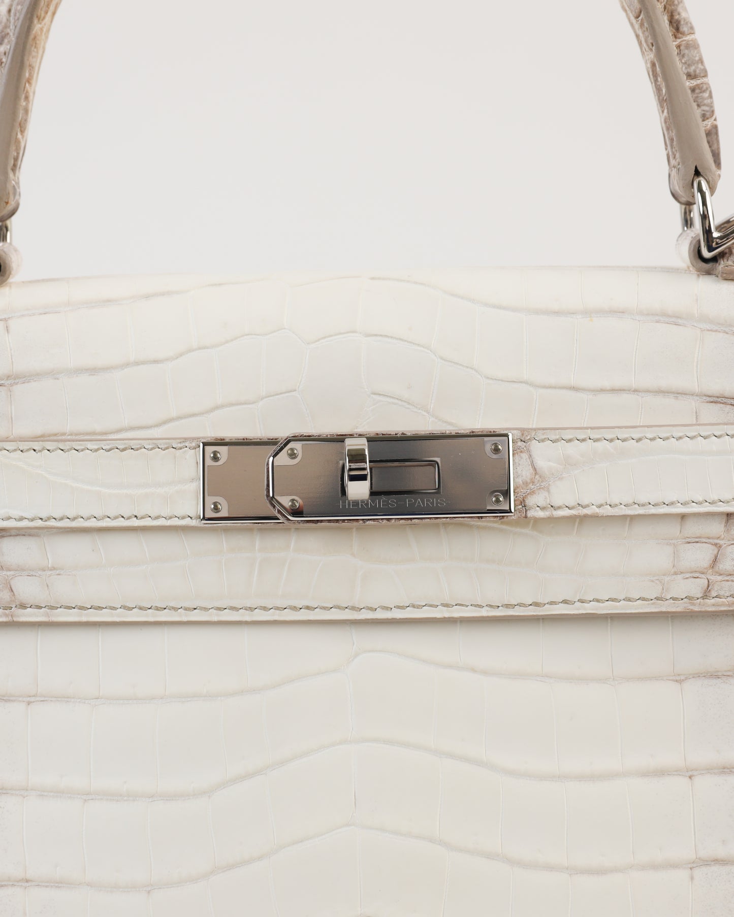 Kelly 28CM Himalayan Crocodile Palladium Hardware