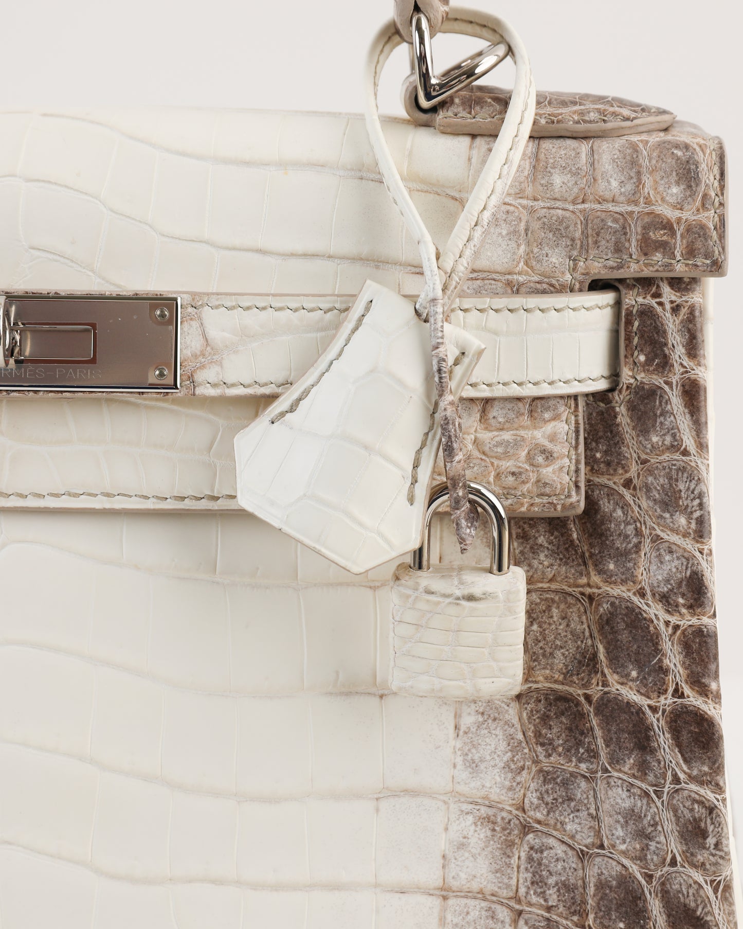 Kelly 28CM Himalayan Crocodile Palladium Hardware