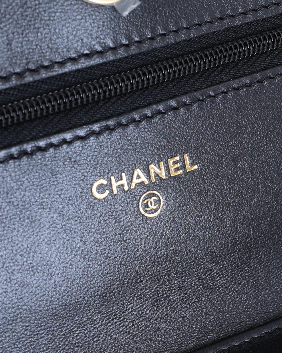 Chanel Classic Lambskin Wallet On Chain with Gold Hardware