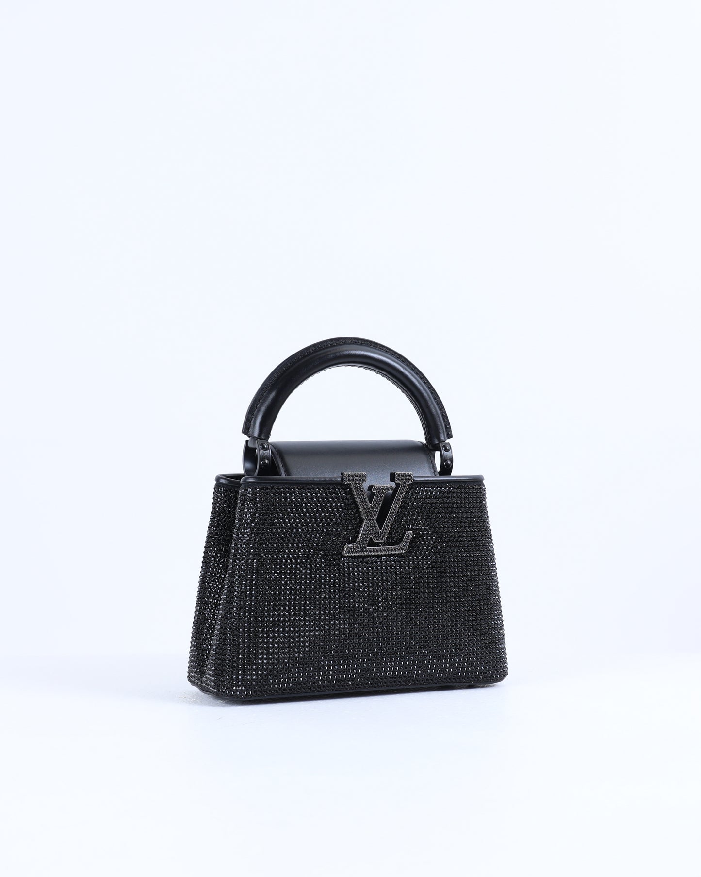Louis Vuitton Swarovski Calfskin Mini Capucines in Black