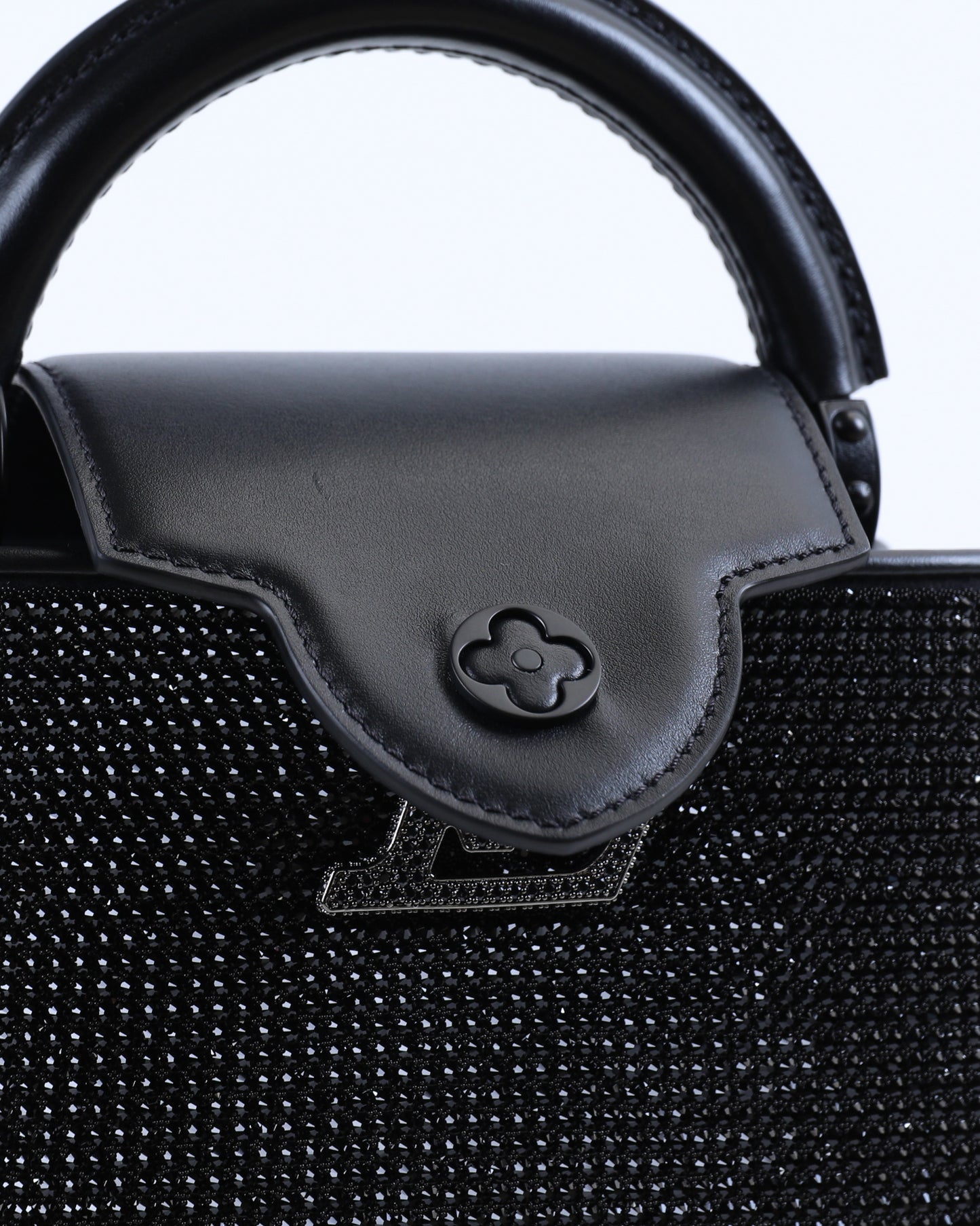 Louis Vuitton Swarovski Calfskin Mini Capucines in Black
